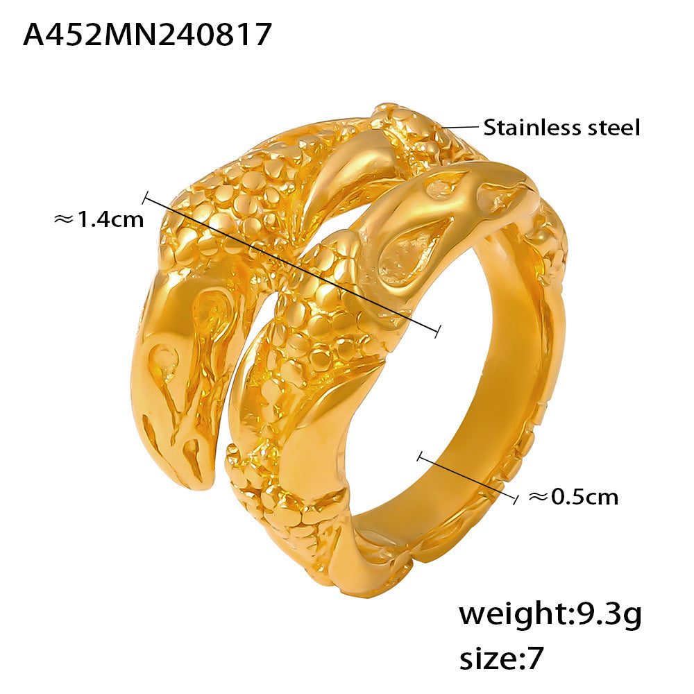 Damenring im stilvollen Schlangendesign aus hochwertigem Edelstahl Shop Nory