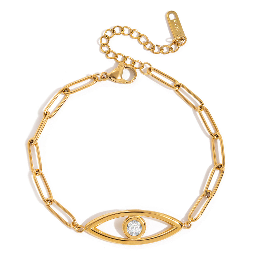 Damen Armkette im stilvollen Augen-Design aus hypoallergenem Edelstahl Shop Nory