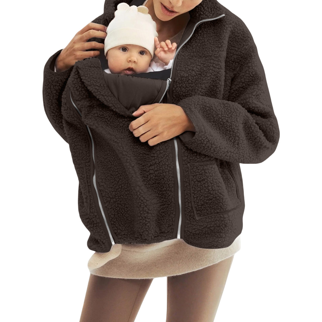Damen nan oversized Teddyfleece Jacke mit Stehkragen und durchgehendem Reißverschluss Shop Nory