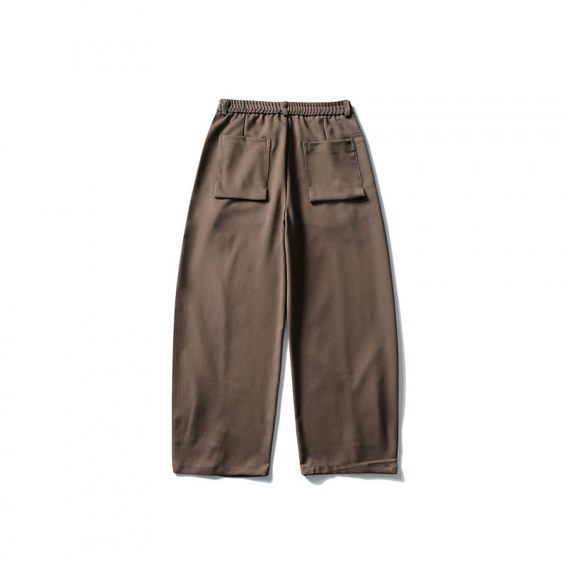 Herren weite knöchellange Bundfalten-Hose mit elastischem Bund und verstellbarem Saum Shop Nory