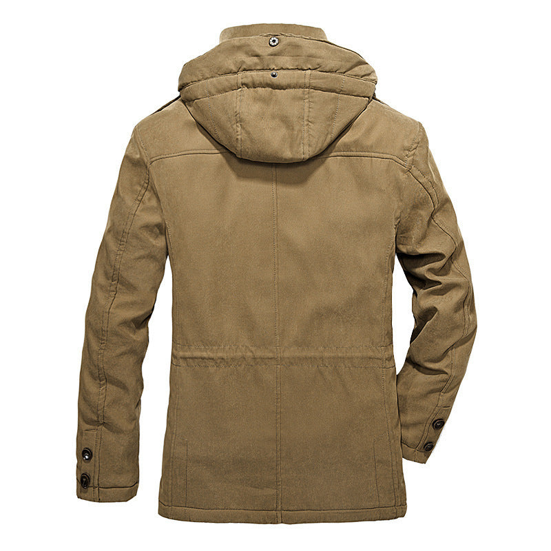 Herren Gefütterter Canvas-Fieldparka mit Sherpa-Innenfutter und Kapuzenkragen Shop Nory