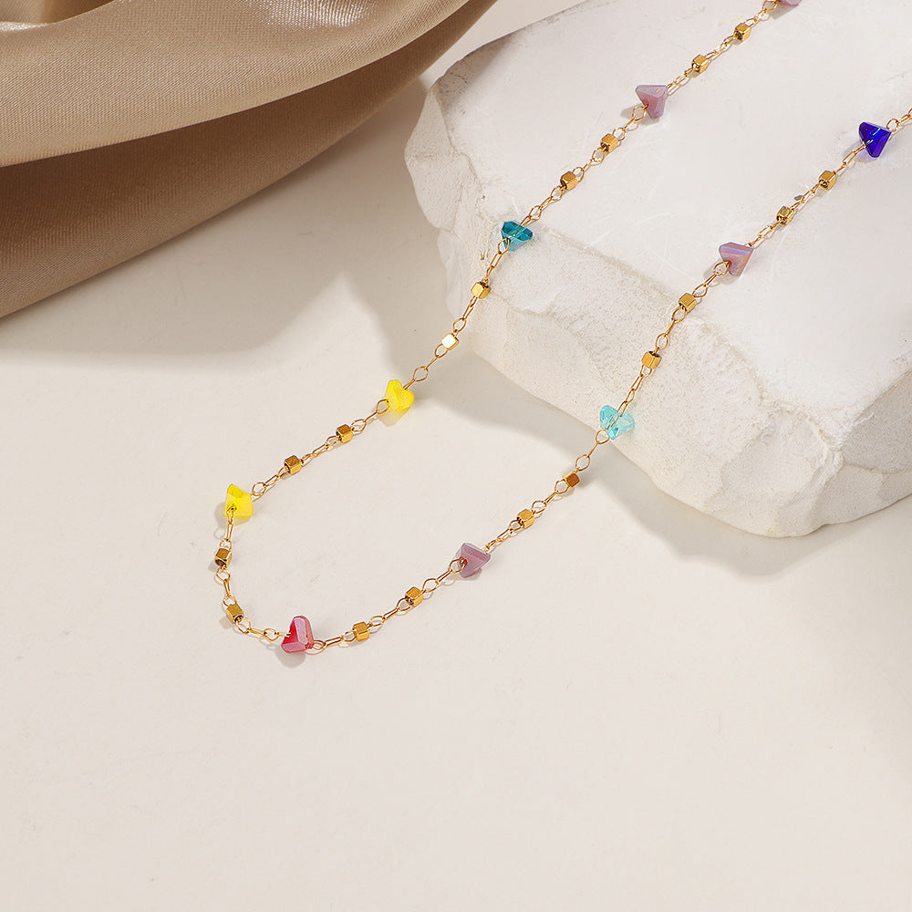 Damen Bunt Geometrisch Charm Fußkette Shop Nory