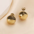 Damen Goldene Ohrringe mit modernem, halbrundem Design Shop Nory