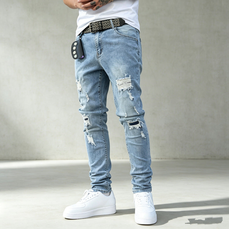 Herren Modische Ripped Denim Pants Shop Nory