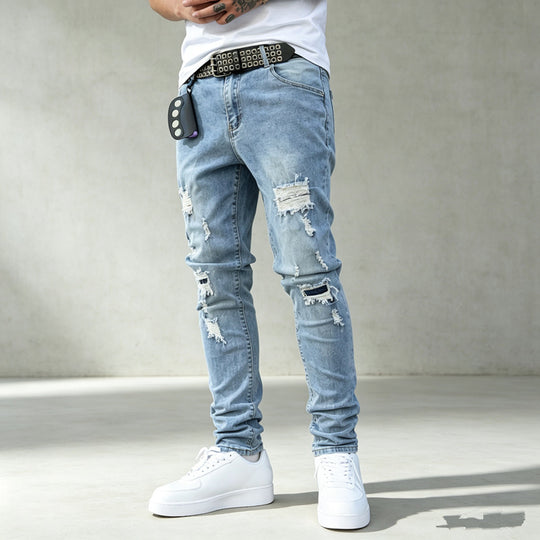 Herren Modische Ripped Denim Pants Shop Nory
