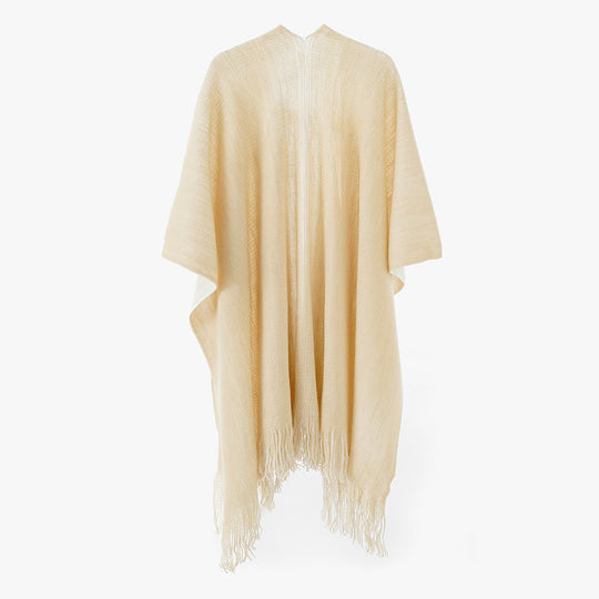 Damen Leichter Oversize-Stricküberwurf im Cape-Stil mit Fransensaum Shop Nory