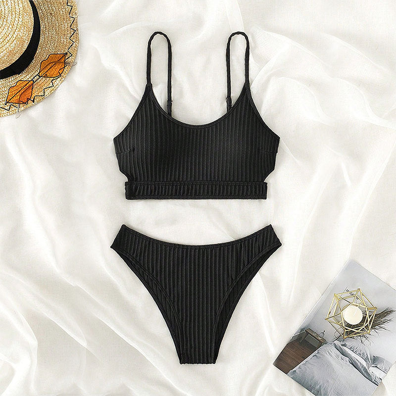 Damen Bikinitop mit sportlichem Schnitt und verstellbaren Trägern