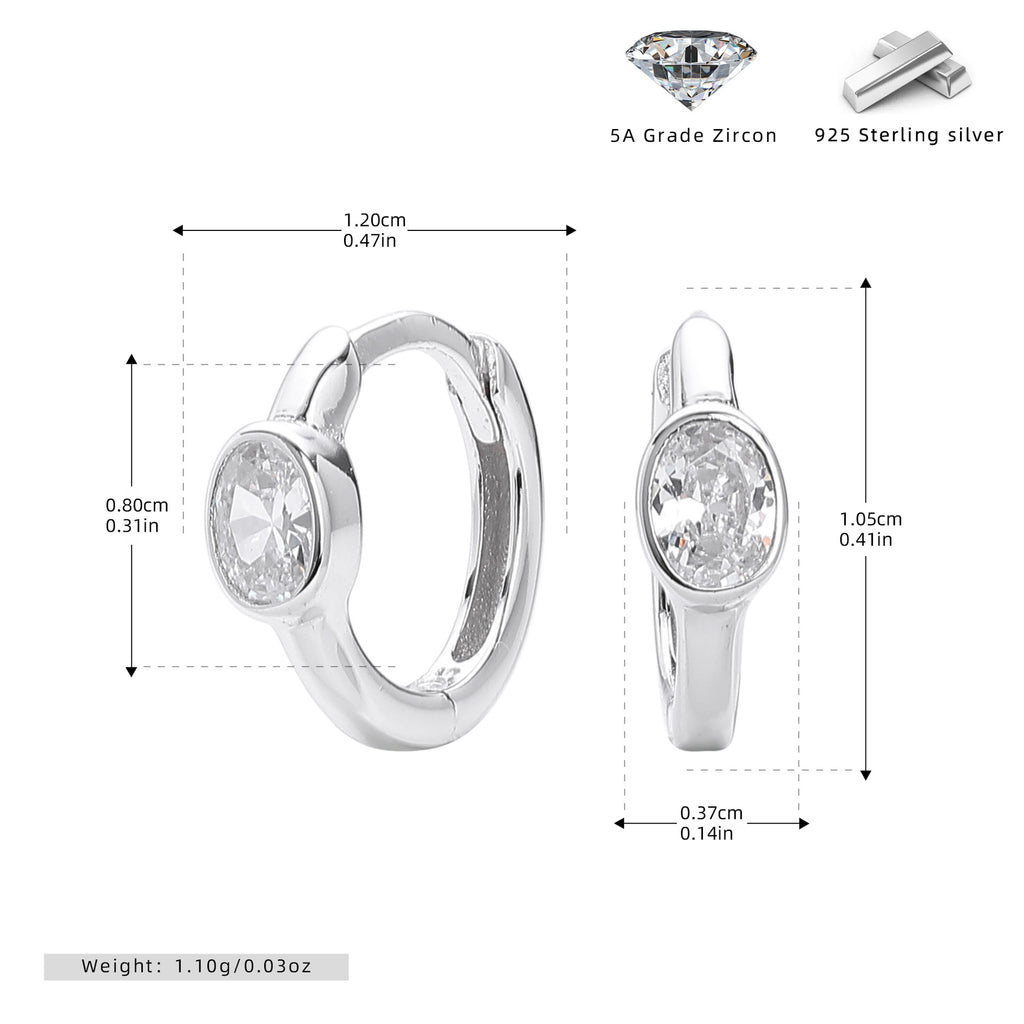 Damen Ohrstecker aus 925er Sterlingsilber mit funkelndem Zirkonbesatz Shop Nory