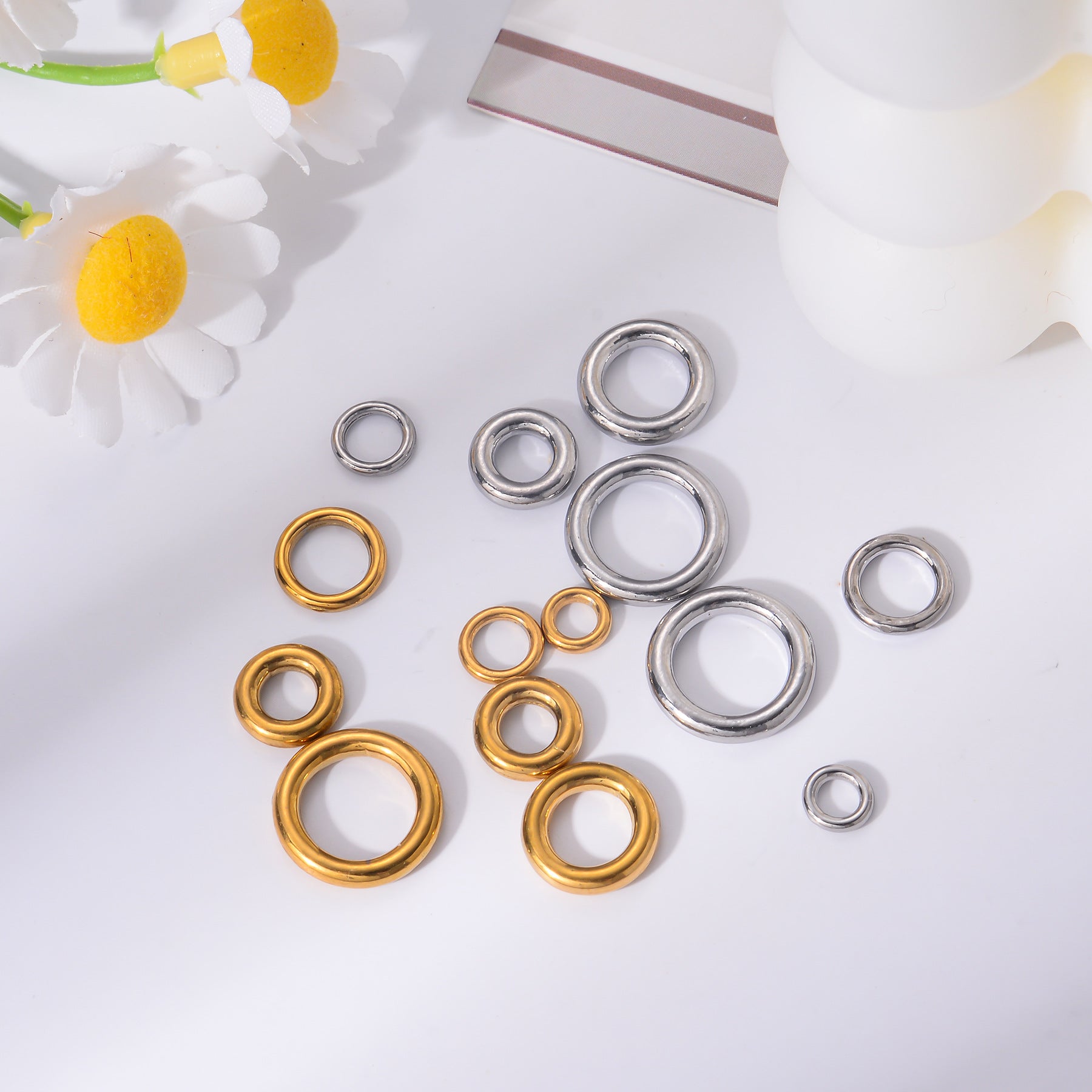 Damen stabile Edelstahl Ringe für Schmuckherstellung Shop Nory