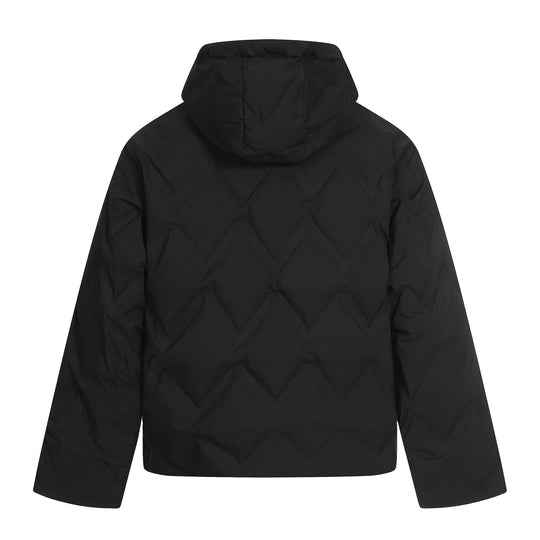 Damen Kurz geschnittene wattierte Kapuzenjacke mit reflektierender Chevron-Steppung Shop Nory