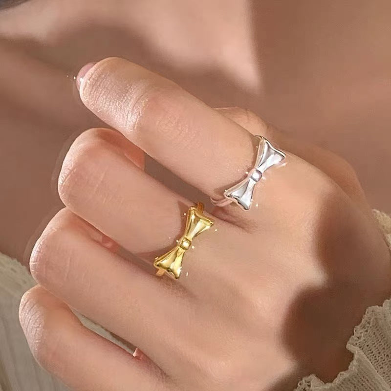 Damen verstellbarer Ring mit Schleifenmotiv Shop Nory
