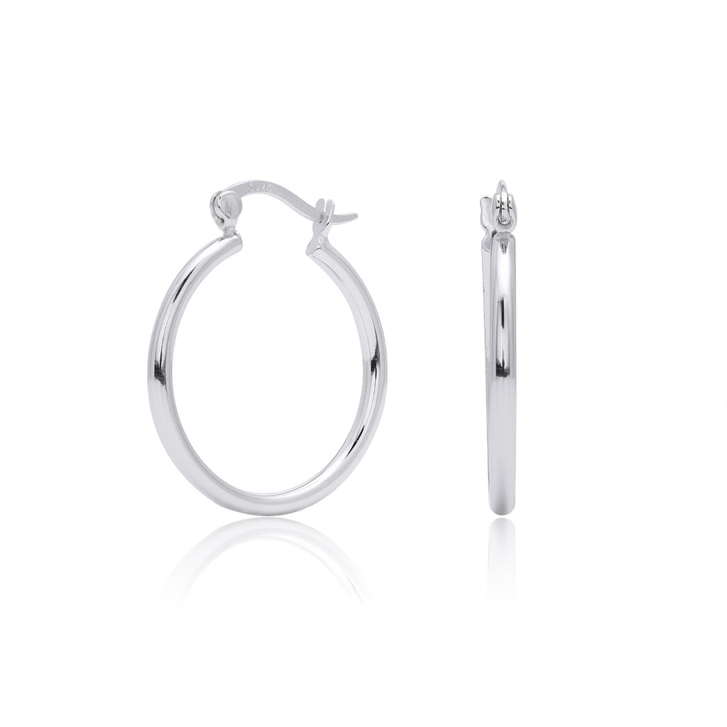 Damen Creolen aus 925 Sterling Silber mit elegantem, geschwungenem Design Shop Nory