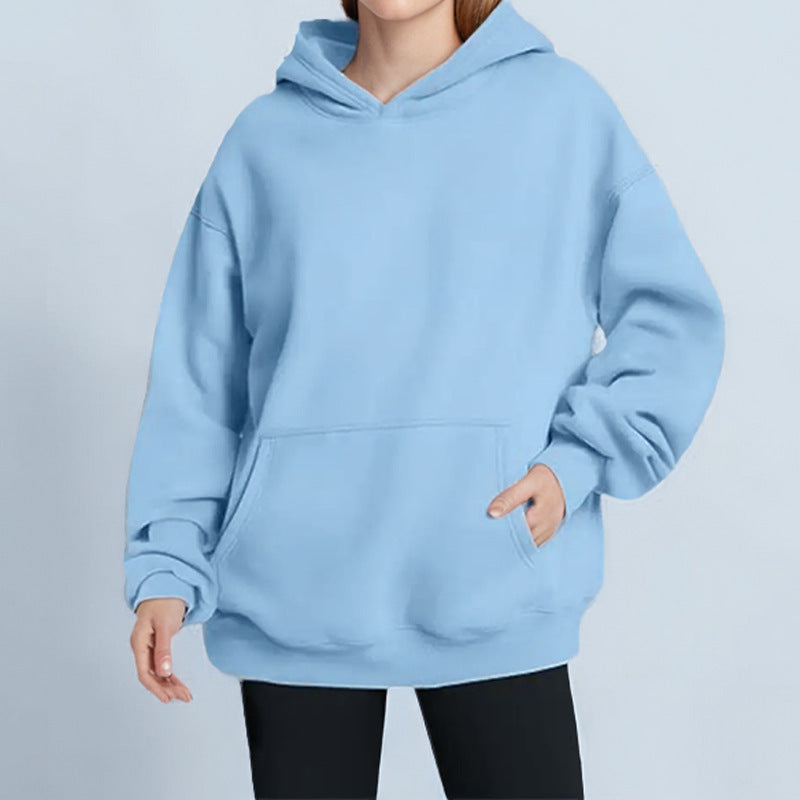 Damen nan oversized Kapuzenpullover mit Kängurutasche, French-Terry Innenfutter und überschnittener Schulter Shop Nory