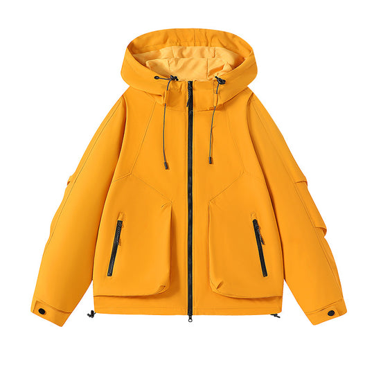 Herren Technische Outdoorjacke mit verstellbarer Kapuze und vielen Taschen Shop Nory
