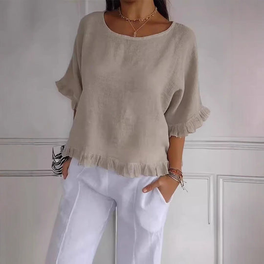 Damen Leichtes Shirt mit Fransen