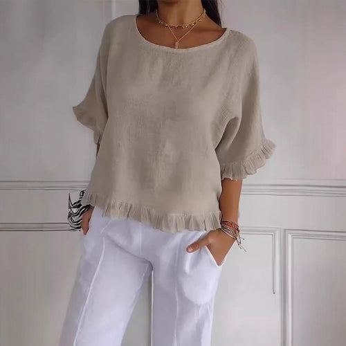 Damen Leichtes Shirt mit Fransen