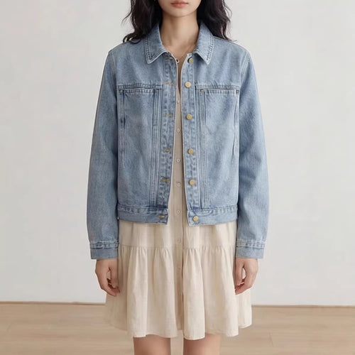 Damen Denimjacke mit Knopfleiste Shop Nory