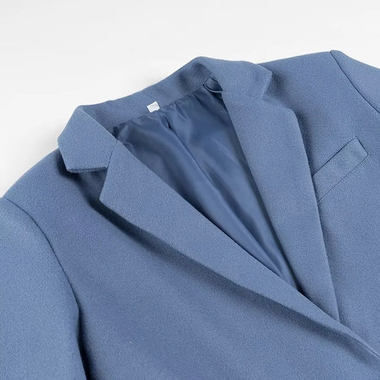Damen Oversize-Blazer mit langen Fransen und Ziernähten Shop Nory