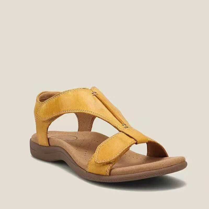 Damen Leder-Sandalen mit verstellbaren Klettriemen und ergonomischem Komfortfußbett Shop Nory