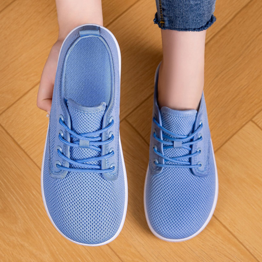 Damen Atmungsaktive Sneaker mit elastischem Lederoberteil