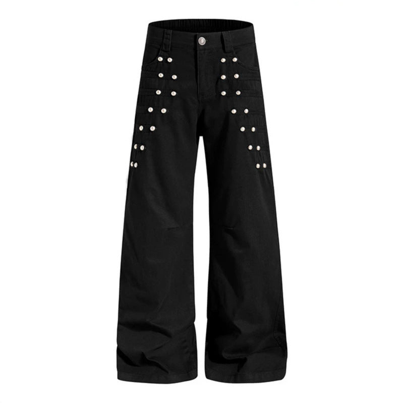 Damen Hochtaillierte weite Culotte-Hose mit Ösen-Detail Shop Nory