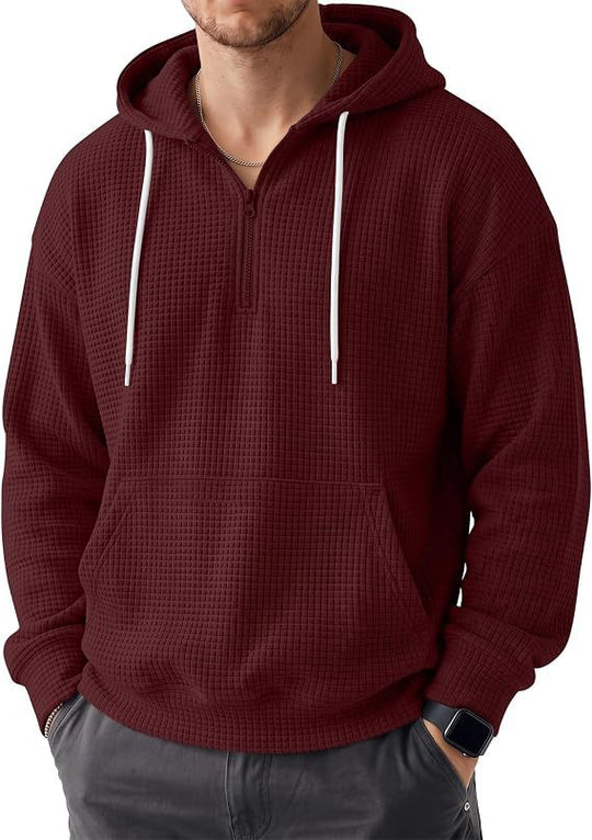 Herren Bequemer Kapuzenpullover mit Reißverschluss Shop Nory