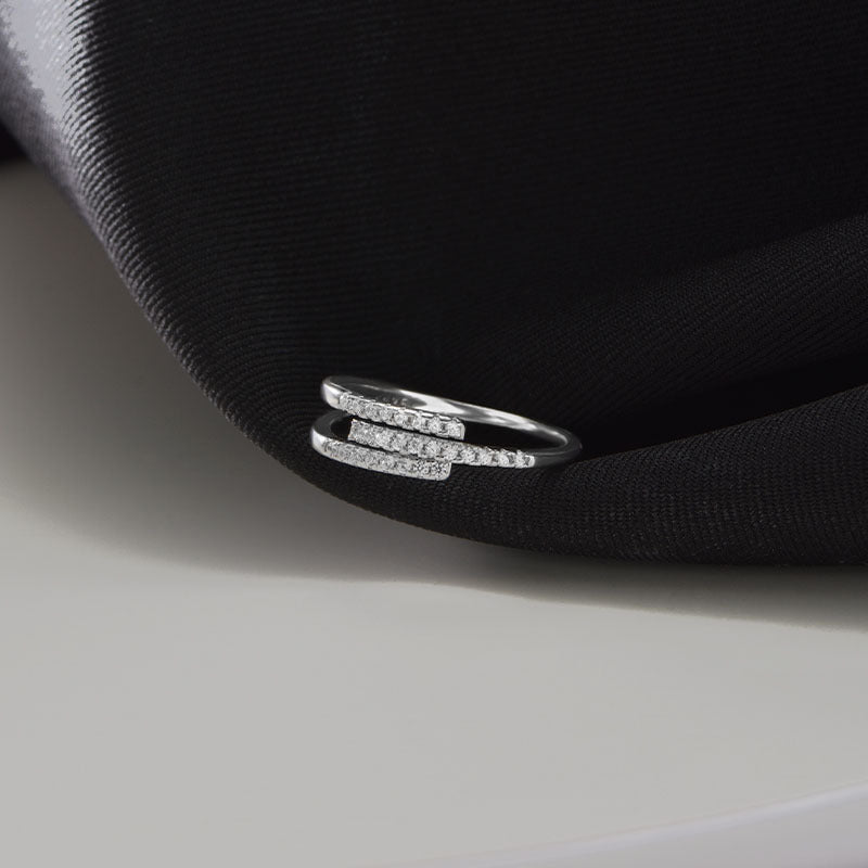 Damen Eleganter Silberring mit verschnörkeltem Design Shop Nory