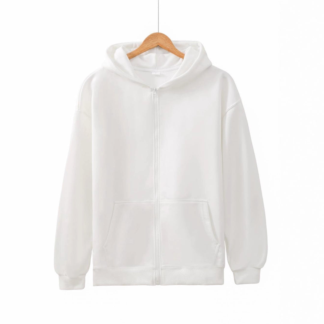Unisex nan leichter Reißverschluss-Hoodie mit innen angerautem French-Terry, flachen Nähten und Kängurutaschen Shop Nory