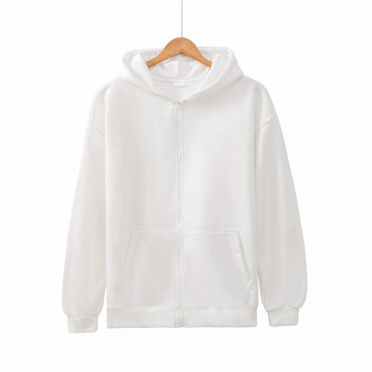 Unisex nan leichter Reißverschluss-Hoodie mit innen angerautem French-Terry, flachen Nähten und Kängurutaschen Shop Nory