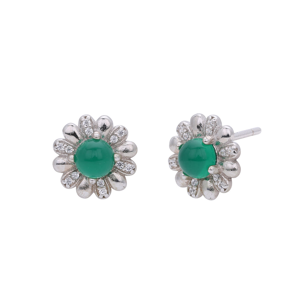 Damen Ohrstecker mit verspieltem Blumenmotiv aus 925 Sterling Silber Shop Nory