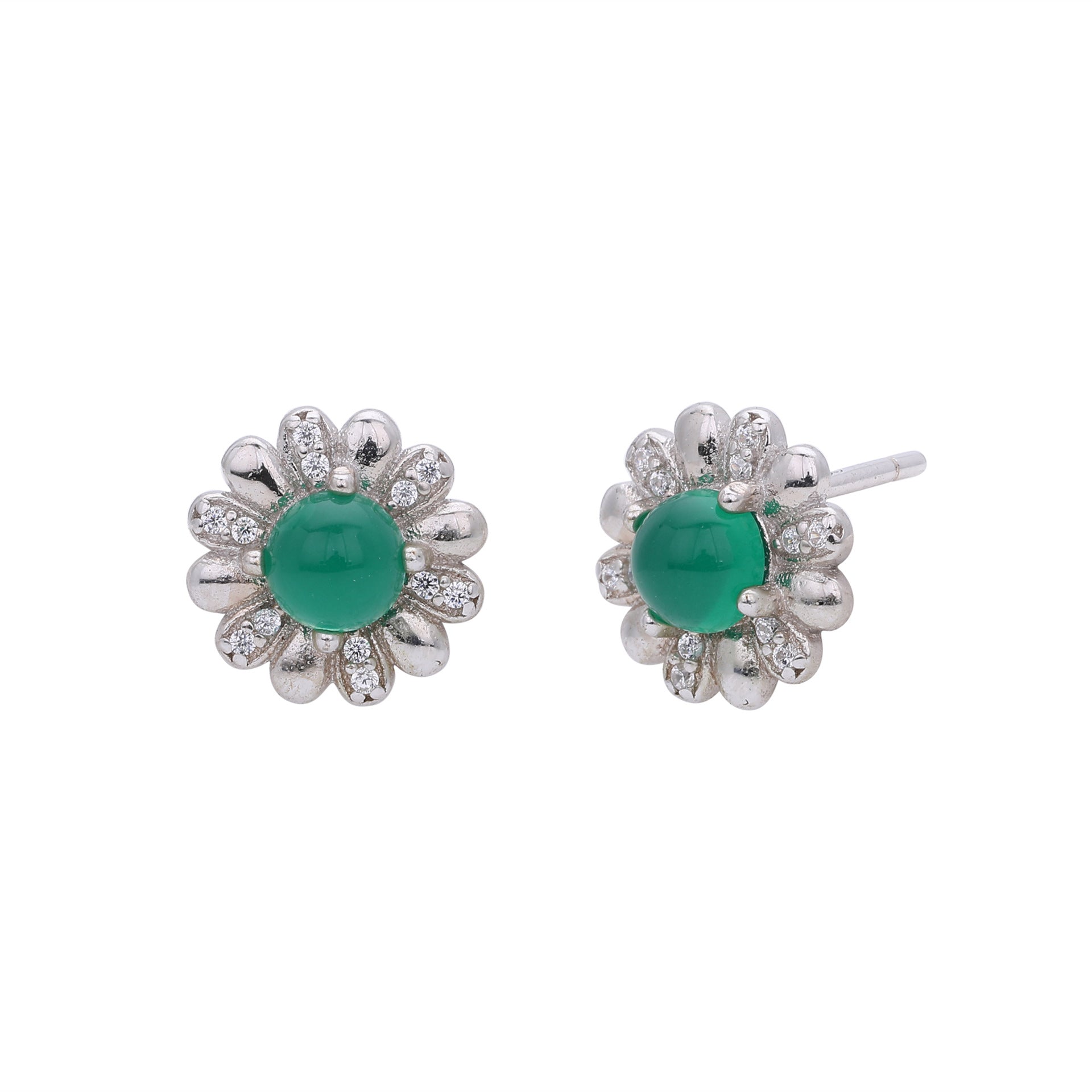 Damen Ohrstecker mit verspieltem Blumenmotiv aus 925 Sterling Silber Shop Nory