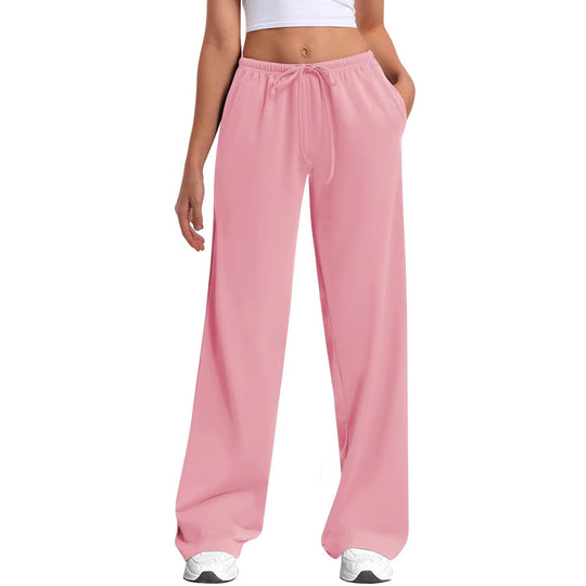 Damen nan hochgeschnittene weite Jogginghose mit elastischem Komfortbund und Kordelzug Shop Nory