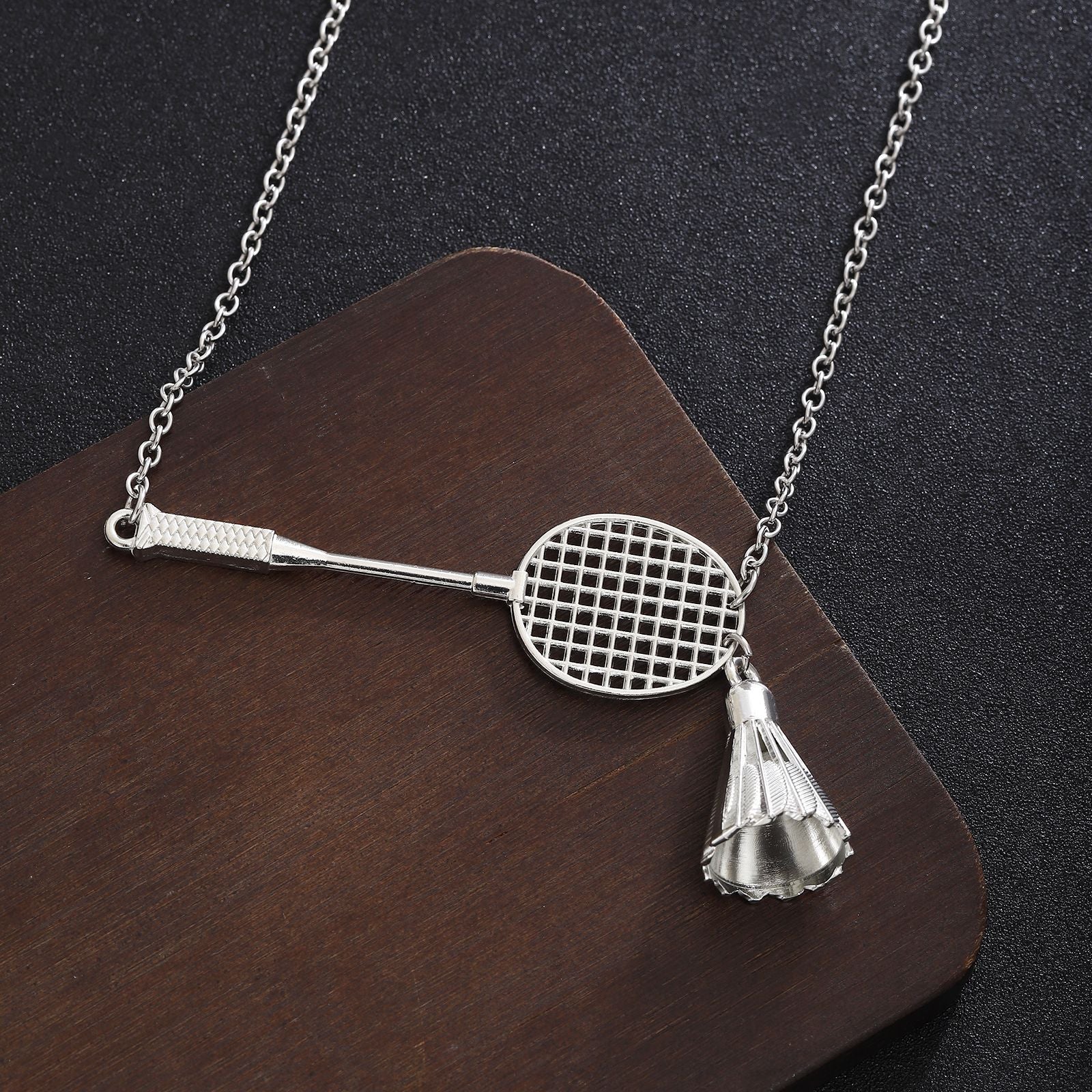 Damen Halskette mit Badminton-Motiv Shop Nory