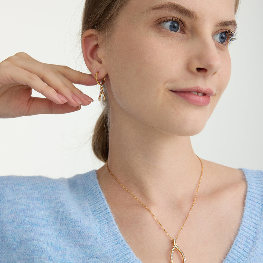 Damen Halskette mit elegantem Y-Motiv und verlängerbarem Design Shop Nory