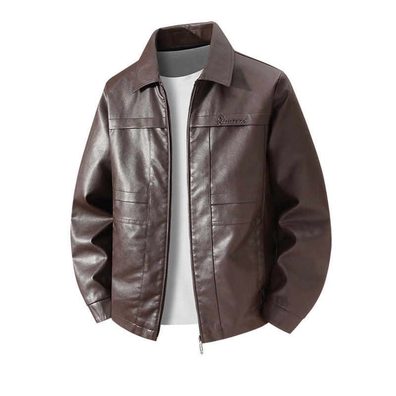 Herren Hochwertige Kunstlederjacke mit klassischem Schnitt Shop Nory