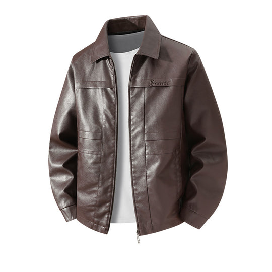 Herren Hochwertige Kunstlederjacke mit klassischem Schnitt Shop Nory