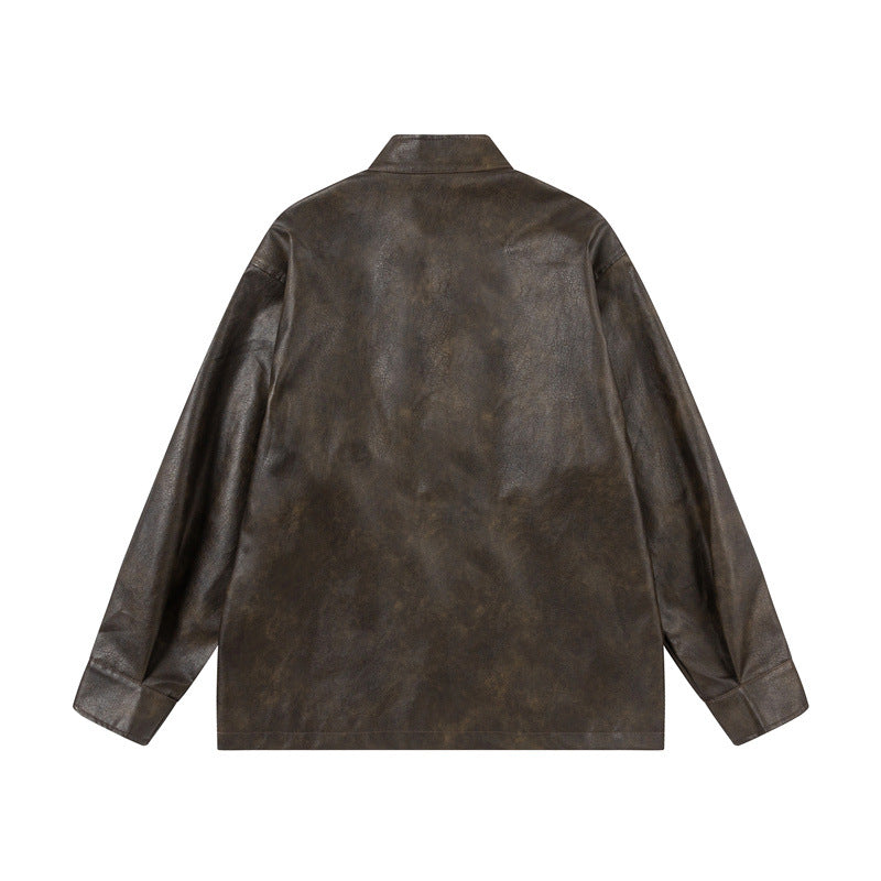 Unisex Asiatisch inspiriertes Oversize-Jackett mit Mandarinkragen und Knotenverschlüssen Shop Nory