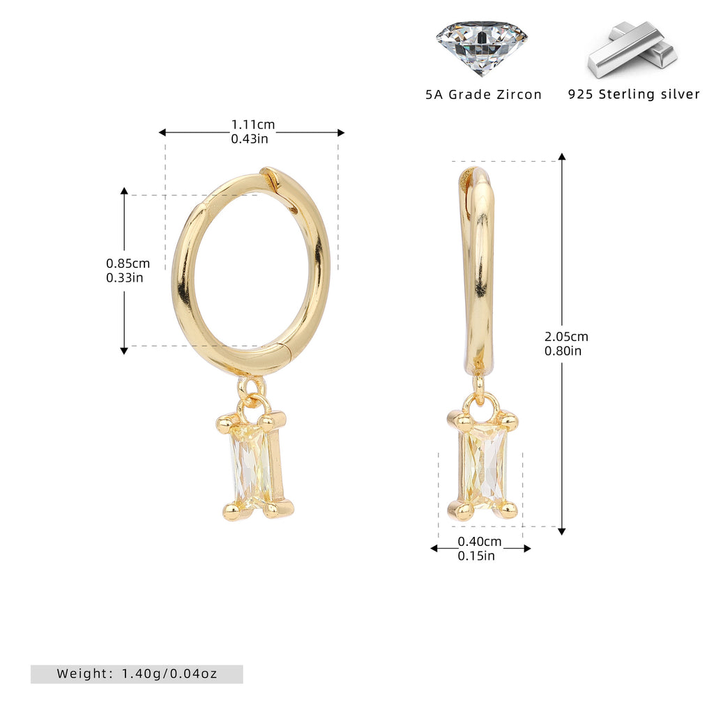 Damen Ohrhänger mit verführerischem Zirkonanhänger aus hochwertigem 925 Sterling Silber Shop Nory