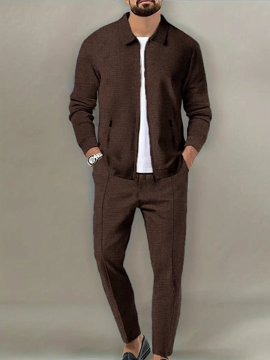 Herren Freizeitanzug mit Modernem Strukturdesign und praktischen Taschen