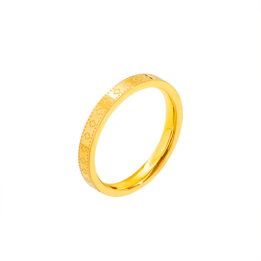 Damen dünner Ring mit eleganter, strukturierter Oberfläche Shop Nory