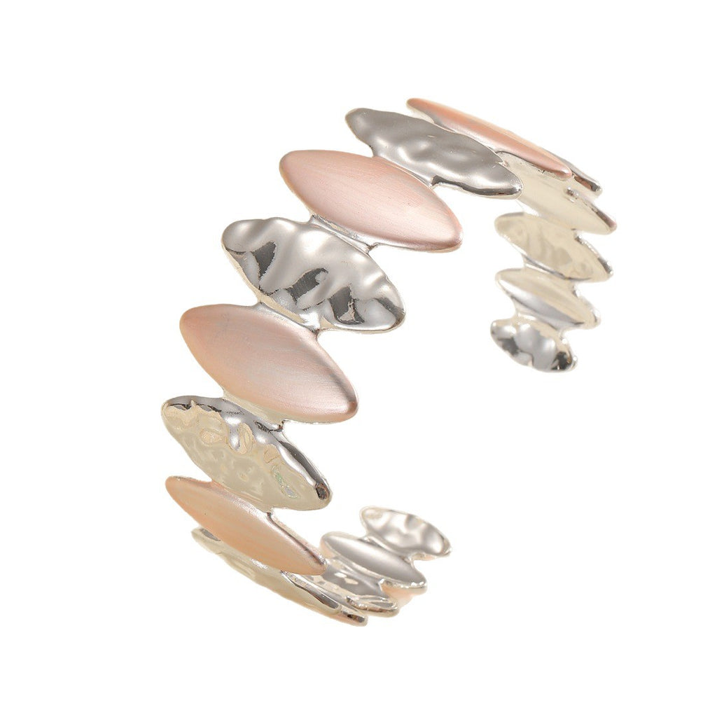 Damen Offener Armreif mit einzigartigem strukturiertem Design Shop Nory