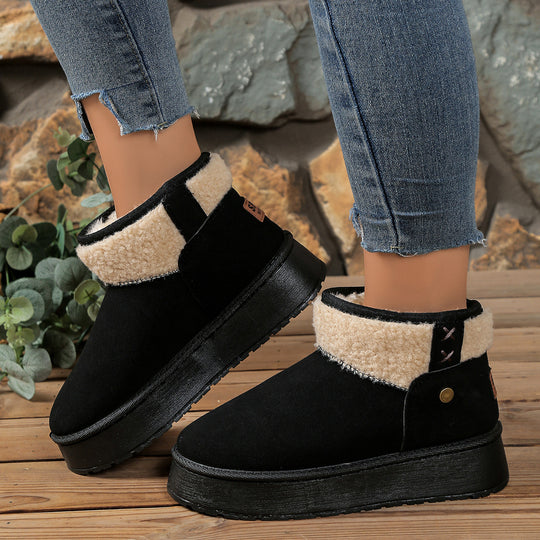 Damen Gefütterte Plateau‑Winterboots mit Teddyfutter und Slip‑On‑Schaft Shop Nory