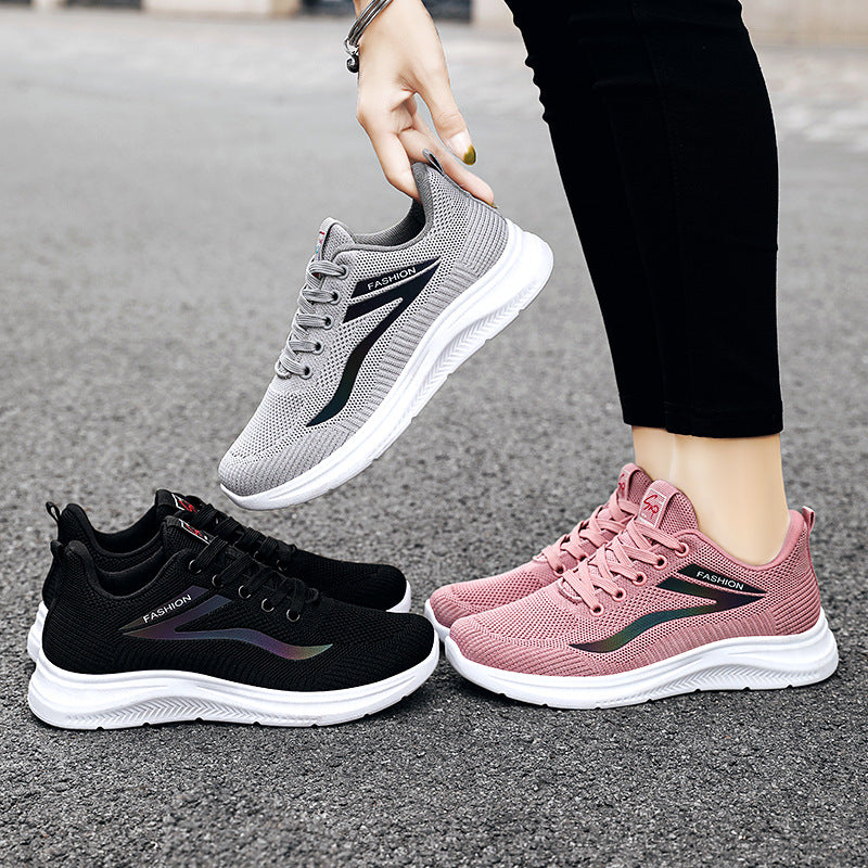 Damen nan ultraleichter Strick-Fitness-Sneaker mit nahtlosem Atmungsnetz, stoßdämpfender EVA-Wabenlaufsohle und verstärkter Zehenkappe Shop Nory