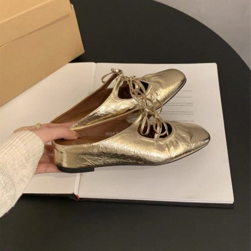Damen Stylische Riemchen Mules mit dekorativem Schnürdetail