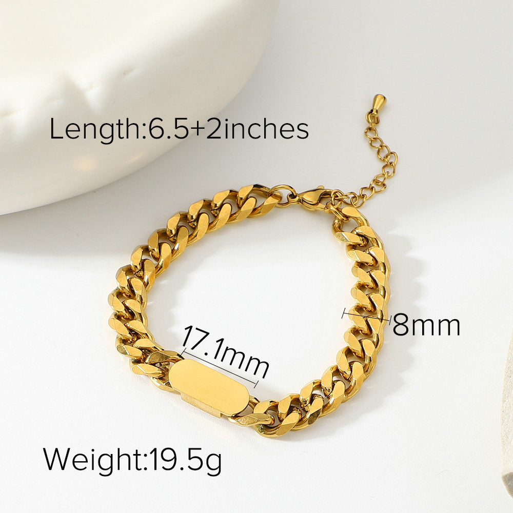 Damen Edelstahl Armband mit flexiblem Design und stylischer Kettenstruktur Shop Nory