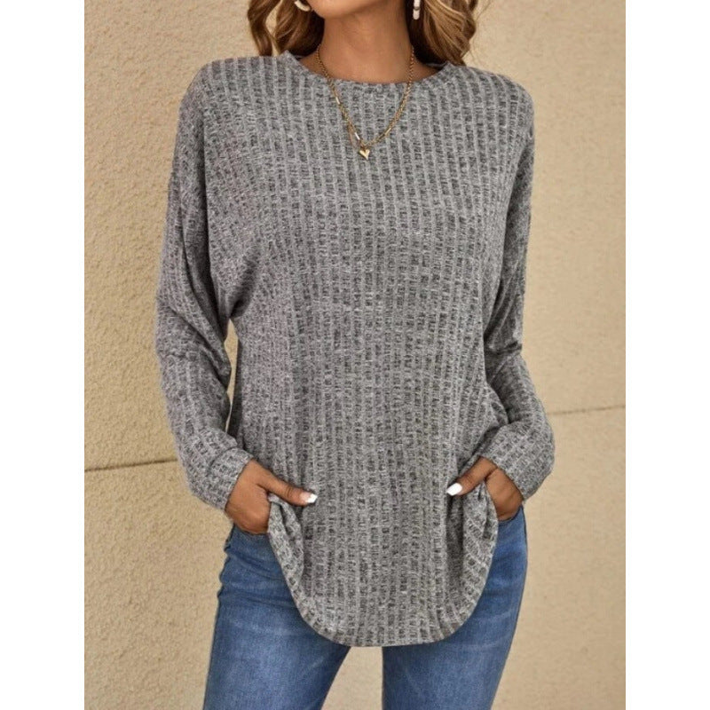Damen Oversized Struktur-Strickpullover mit Rundhals und Eingrifftaschen Shop Nory