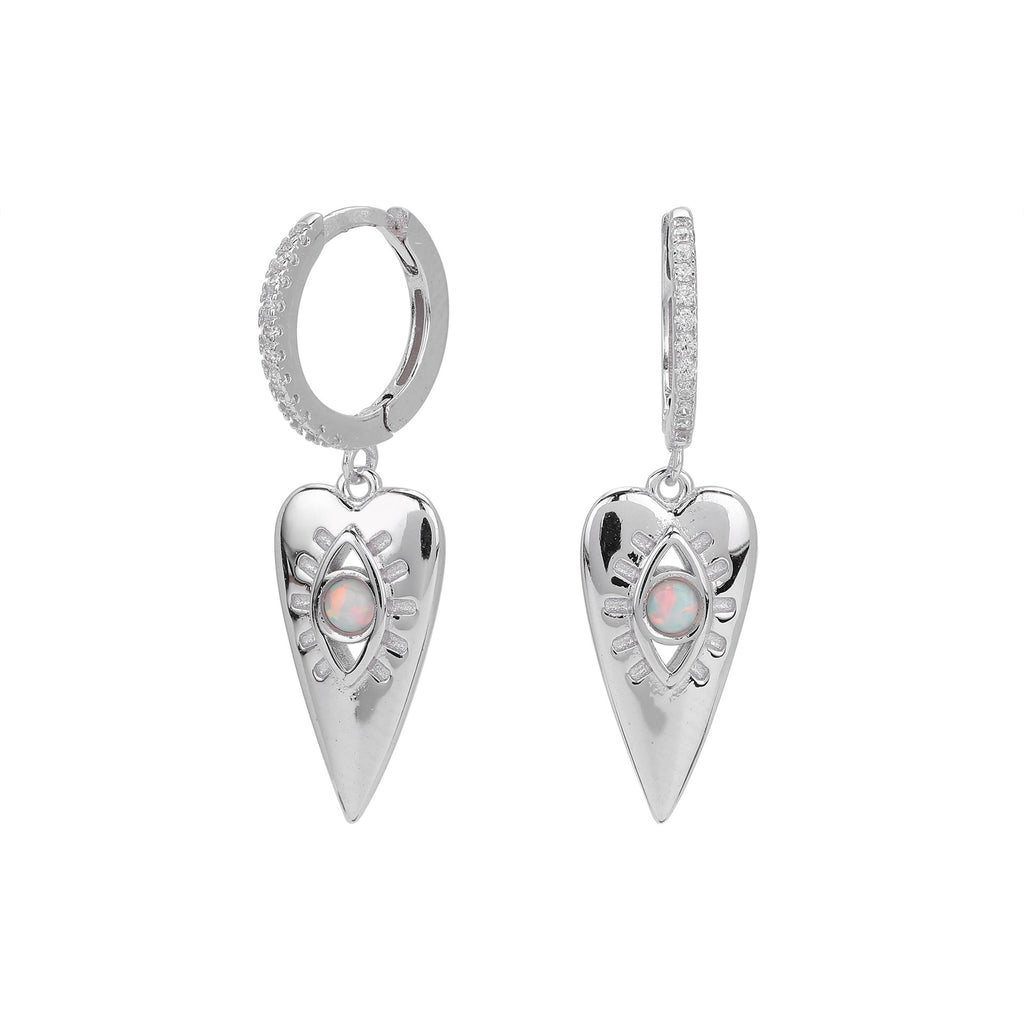 Damen Ohrhänger mit traumhaften Herzanhängern aus 925 Sterling Silber Shop Nory
