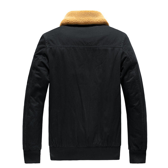 Herren Thermo-Bomberjacke im Aviator-Stil mit Teddyfutter und aufgesetzten Klappentaschen Shop Nory