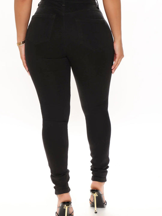 Damen hochtaillierte Sculpting-Skinny-Jeans mit starkem Destroy-Design und Stretchbund Shop Nory