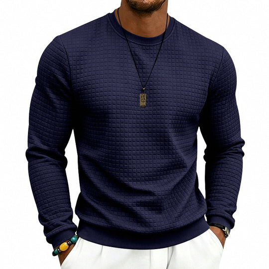 Herren Strukturiertes Rundhals-Sweatshirt mit Waffelstruktur und Rippbündchen Shop Nory